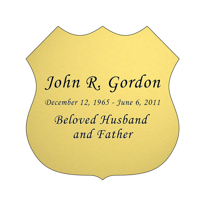 Badge Nameplate - Engraved - Gold - 2-3/4  x  2-3/4