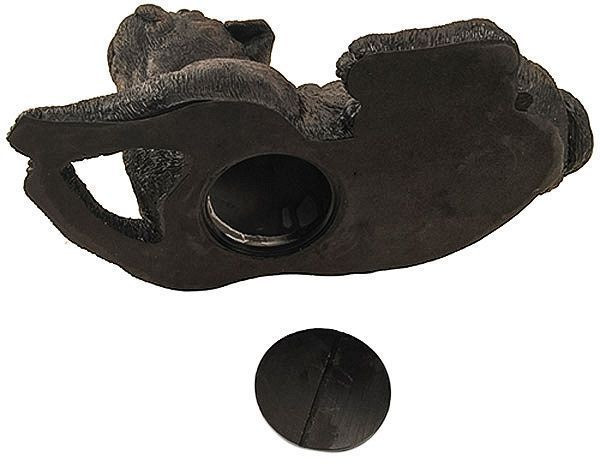 Bronze Finish Labrador Retriever Dog Shadow Casts Figurine Urn