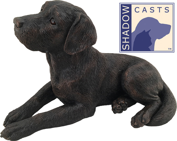 Bronze Finish Labrador Retriever Dog Shadow Casts Figurine Urn