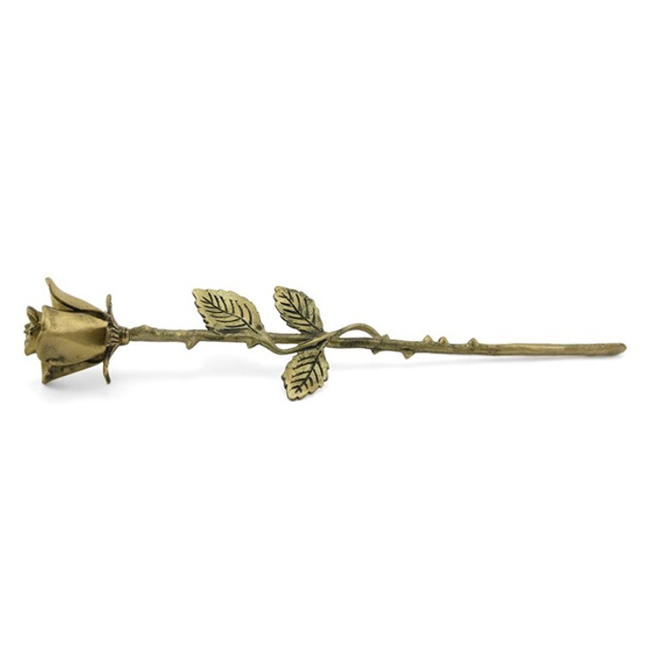 Bronze Long Stem Rose Brass Keepsake Cremation Urn