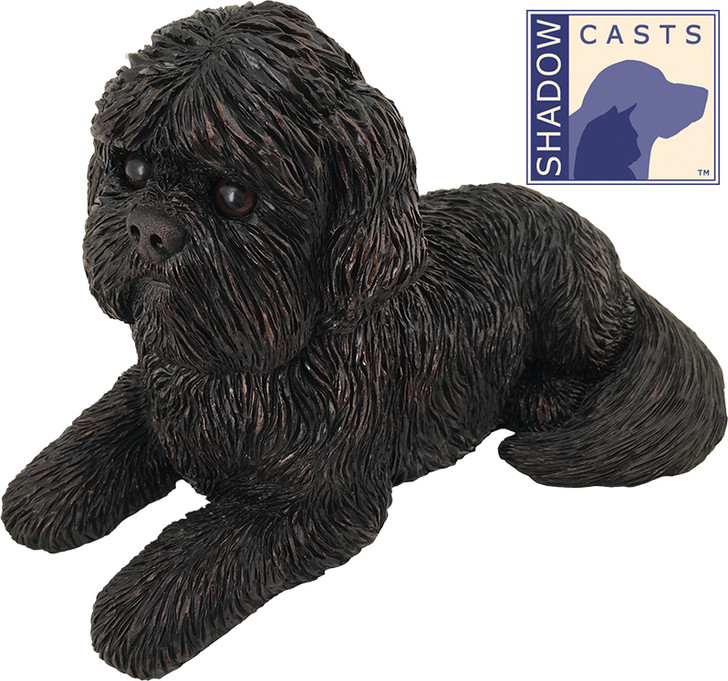 Bronze Finish Shih Tzu Dog Shadow Casts Figurine Urn