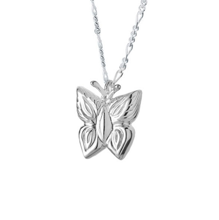 Butterfly Sterling Silver Cremation Jewelry Pendant Necklace