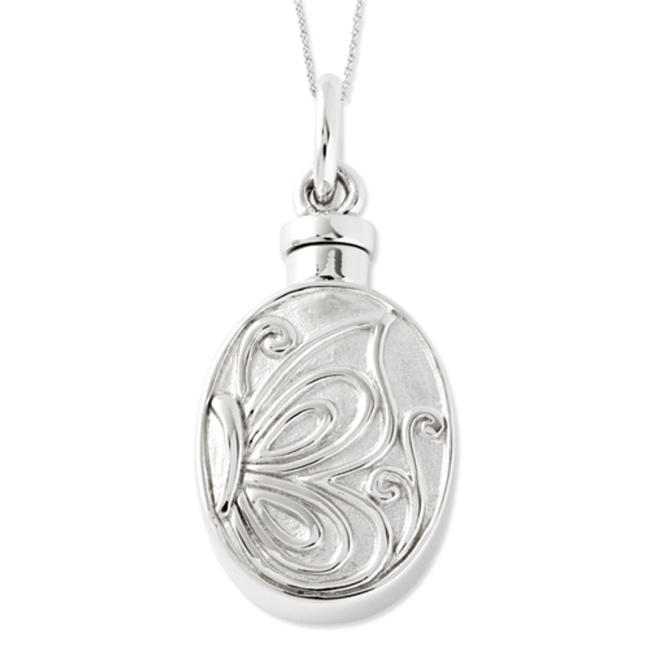 Butterfly Sterling Silver Cremation Jewelry Necklace