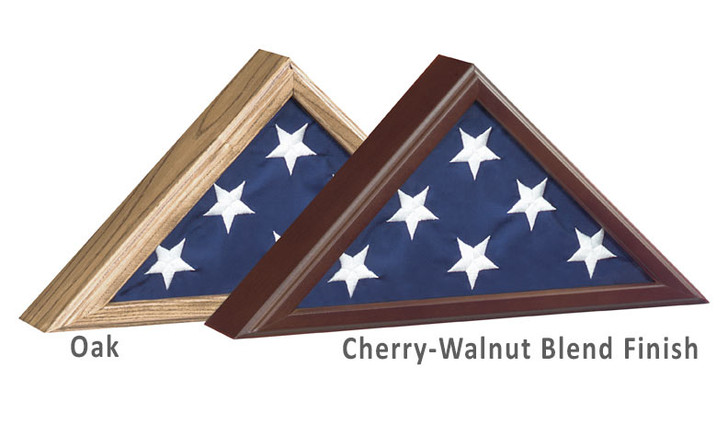 Capitol Flag Display Case with Dark Cherry Finish