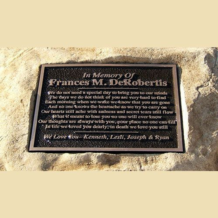 Cast Bronze Plaque - 10" W x 8" H - Horizontal or Vertical Orientation