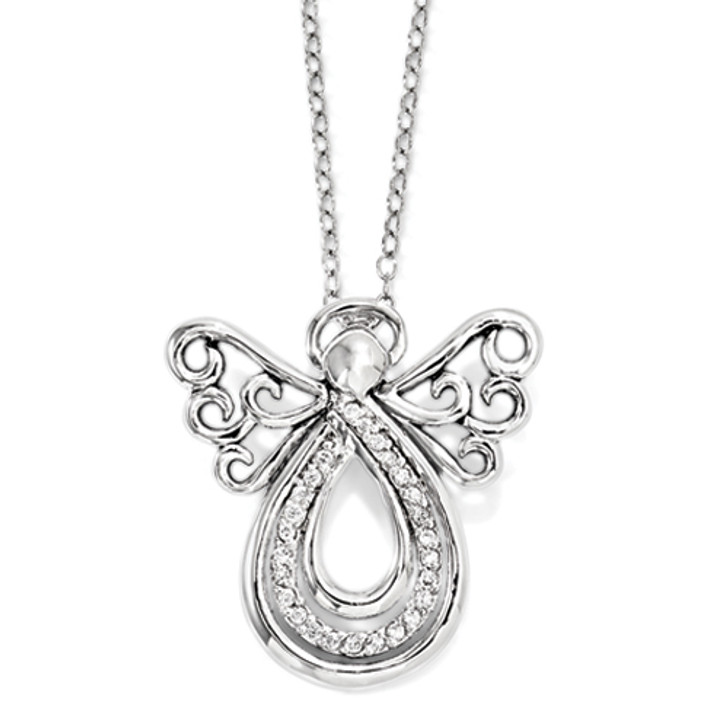 Angel of Comfort Sterling Silver Memorial Jewelry Necklace