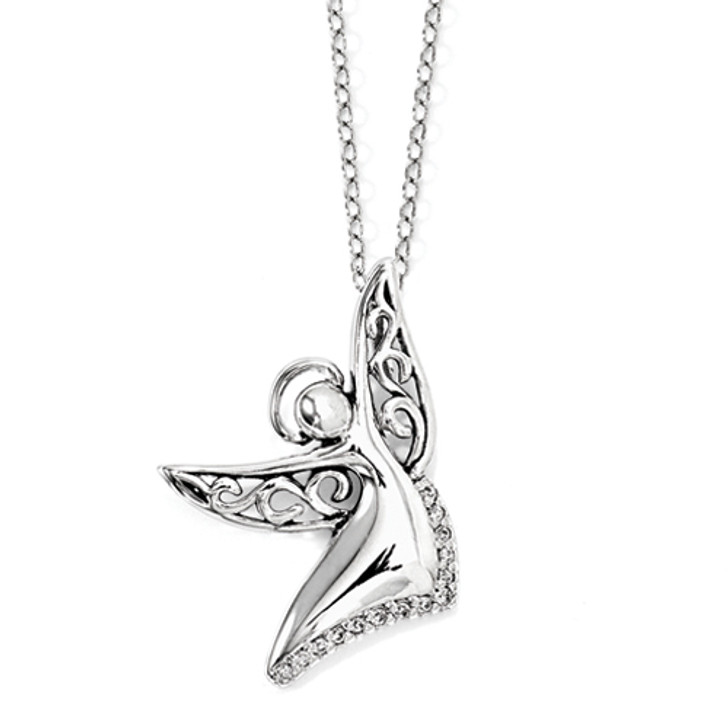 Angel of Joy Sterling Silver Memorial Jewelry Necklace