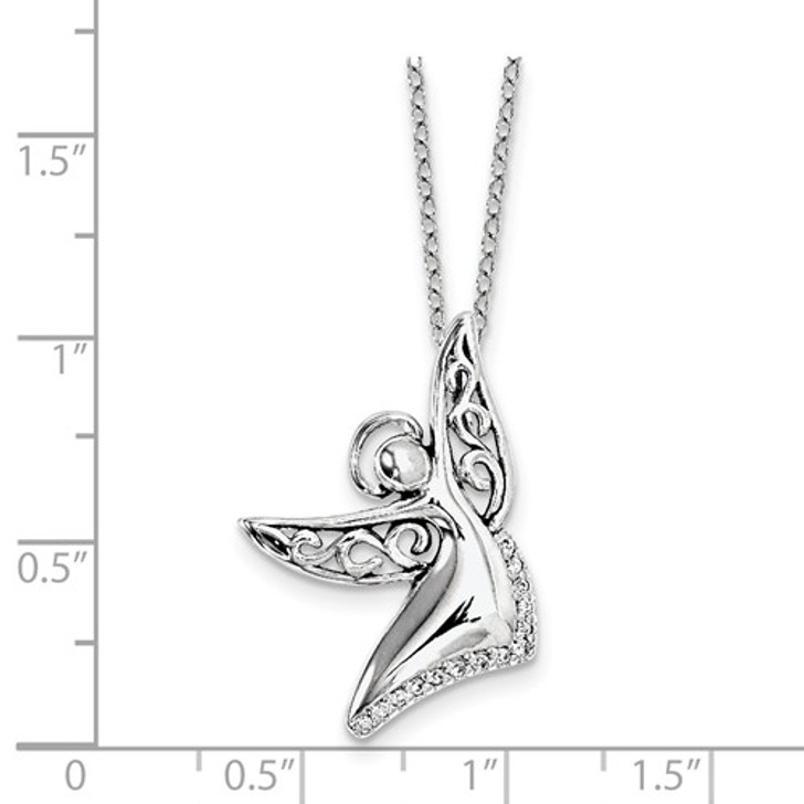 Angel of Joy Sterling Silver Memorial Jewelry Necklace