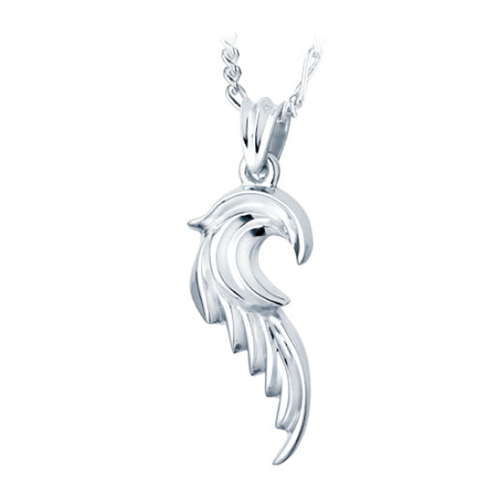 Angel Wing Sterling Silver Cremation Jewelry Pendant Necklace