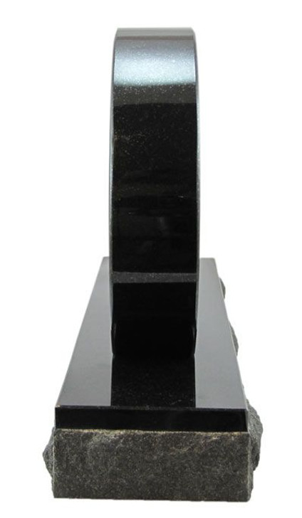 Cat Prints Pet Upright Grave Marker Black Granite Laser-Engraved Memorial Headstone Design 3