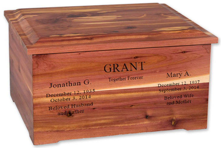 Cedar Wood Companion Cremation Urn