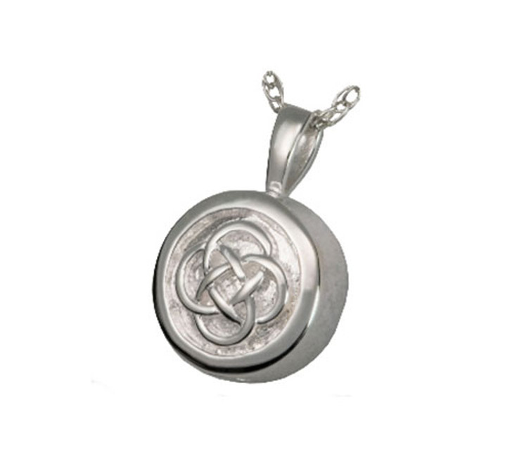 Celtic Signet Cremation Jewelry in Sterling Silver