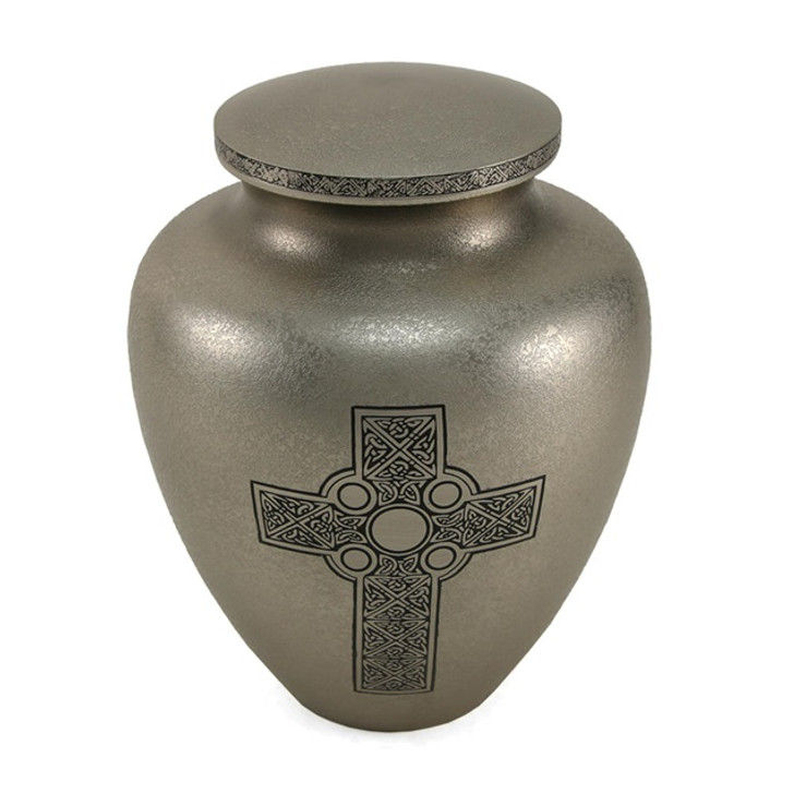 Celtic Cross Brass Cremation Urn