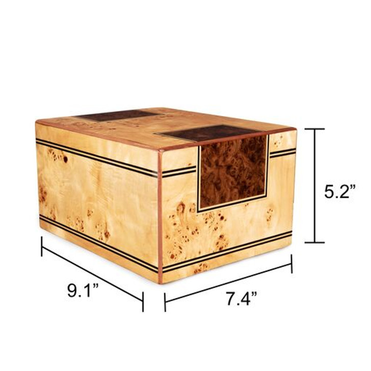 Chambord Maple Burl Wood Cremation Urn