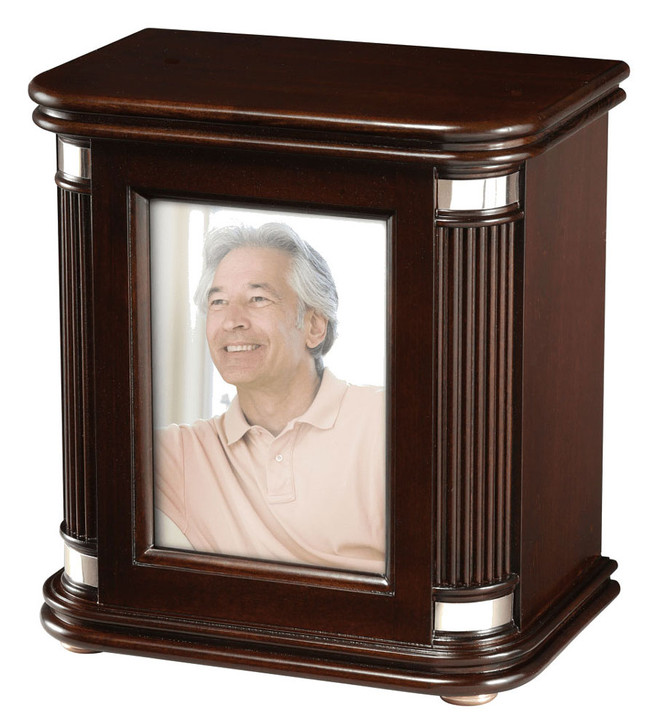 Cherry Honor III Picture Frame Cremation Urn Chest
