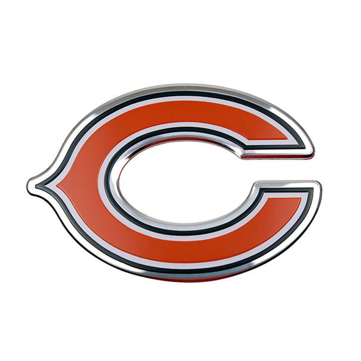 Chicago Bears Aluminum Embossed Football Logo Emblem