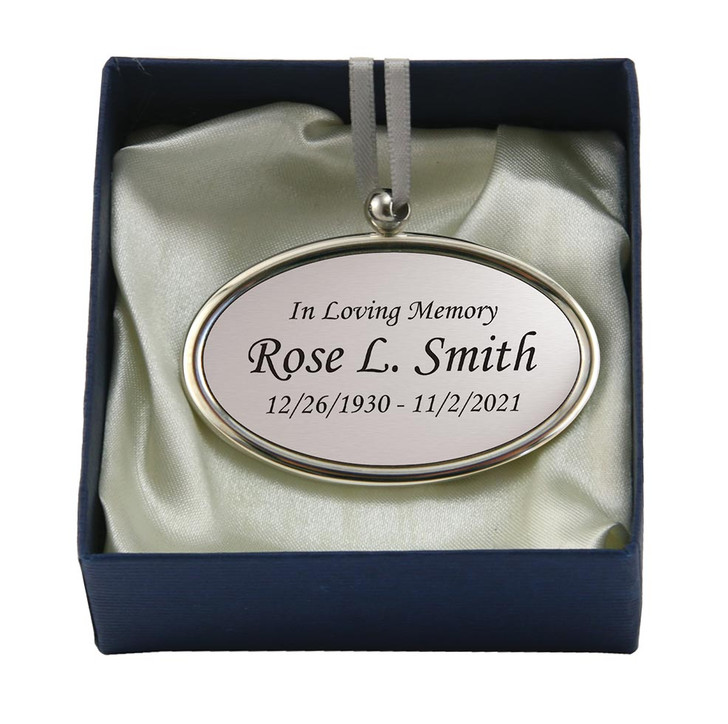 Engravable Oval Cremation Urn Pendant - 2 Color Choices