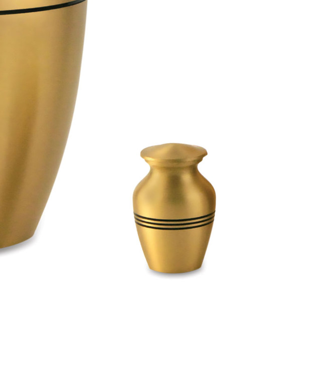 Classic Bronze Brass Keepsake Cremation Urn - Engravable