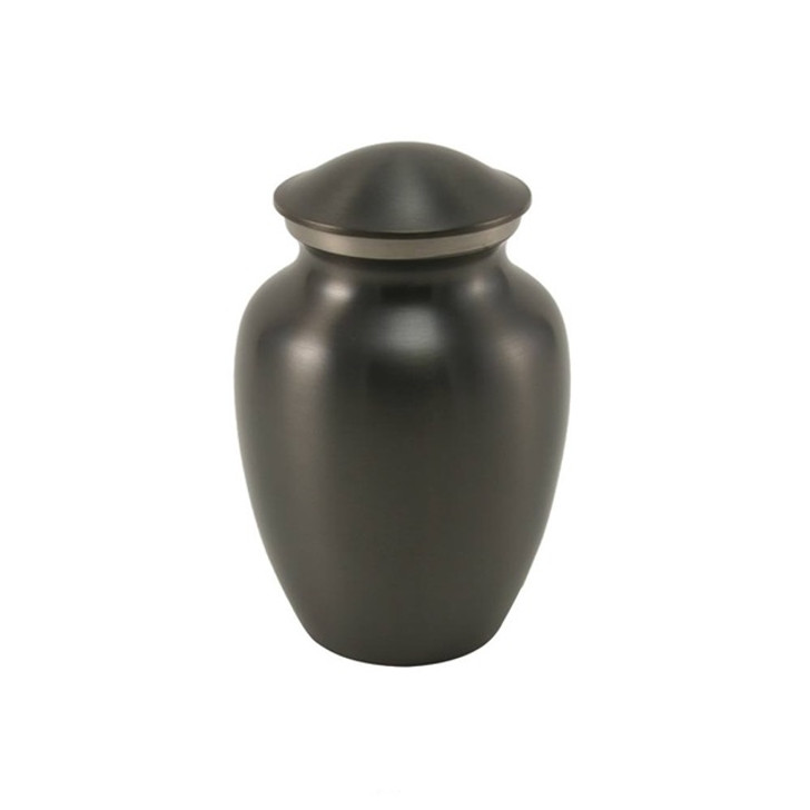 Extra Small Classic Slate Brass Cremation Urn - Engravable