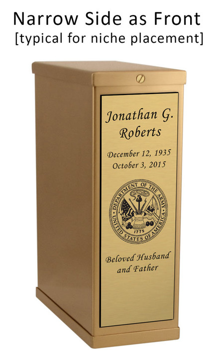 Coast Guard Bronze Overlap Top Niche Cremation Urn