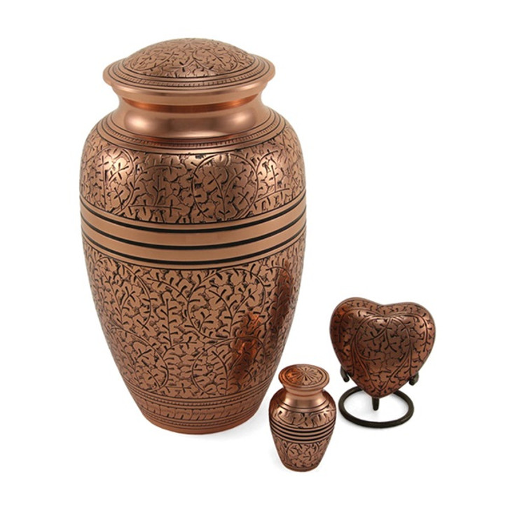 Copper Oak Brass Cremation Urn