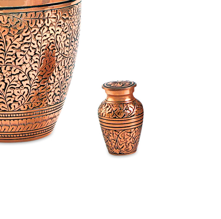 Copper Oak Brass Keepsake Cremation Urn