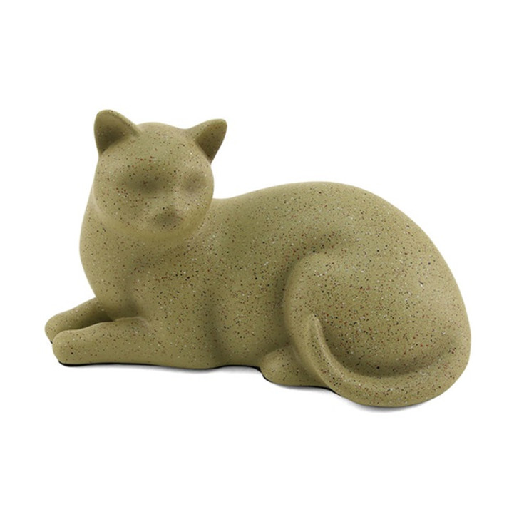 Fawn Cozy Cat Cremation Urn