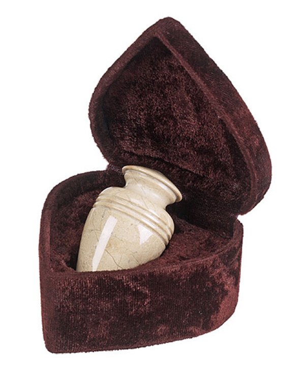 Cream Wash Marble Keepsake Cremation Urn