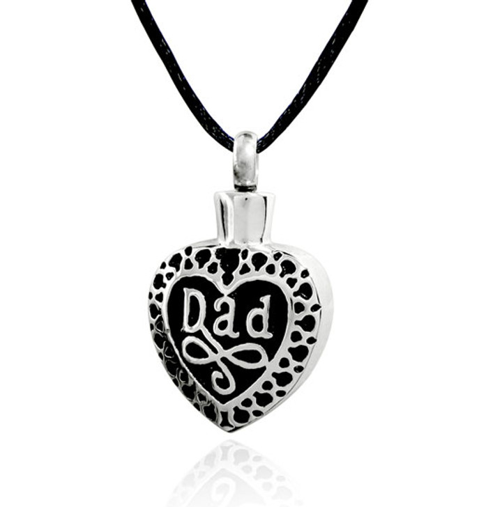 Heart Urn Necklace for Ashes - Cremation Jewelry Keepsake Dad Memoria –  tauezhon