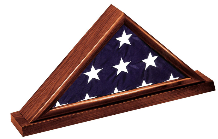 Dark Cherry Premium Bullnose Flag Display Case for 3 x 5 Flag