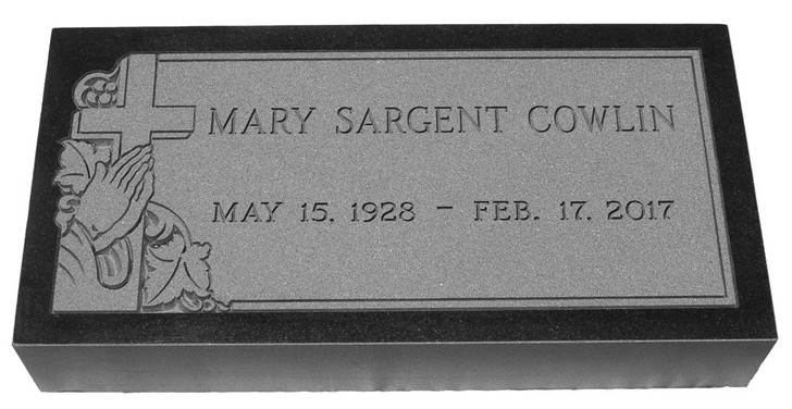 Design Your Own Black Granite Cemetery Grave Marker