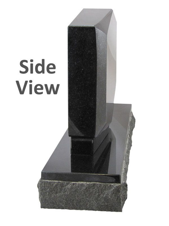 Design Your Pet Upright Grave Marker Black Granite Laser-Engraved Memorial Headstone