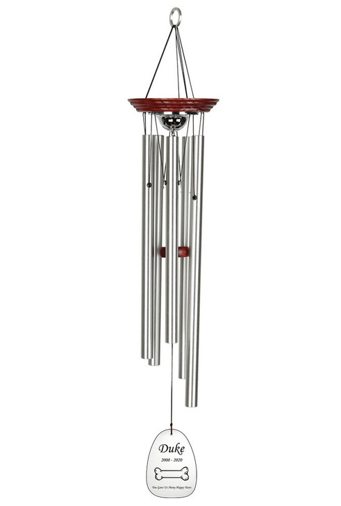 Dog Bone Memorial Wind Chime Cremation Urn with Engraving