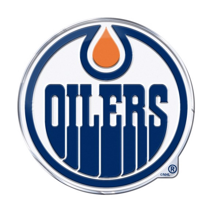 Edmonton Oilers Aluminum Embossed Hockey Logo Emblem