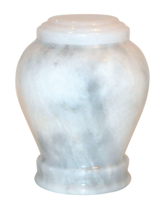 Embrace White Marble Keepsake Cremation Urn