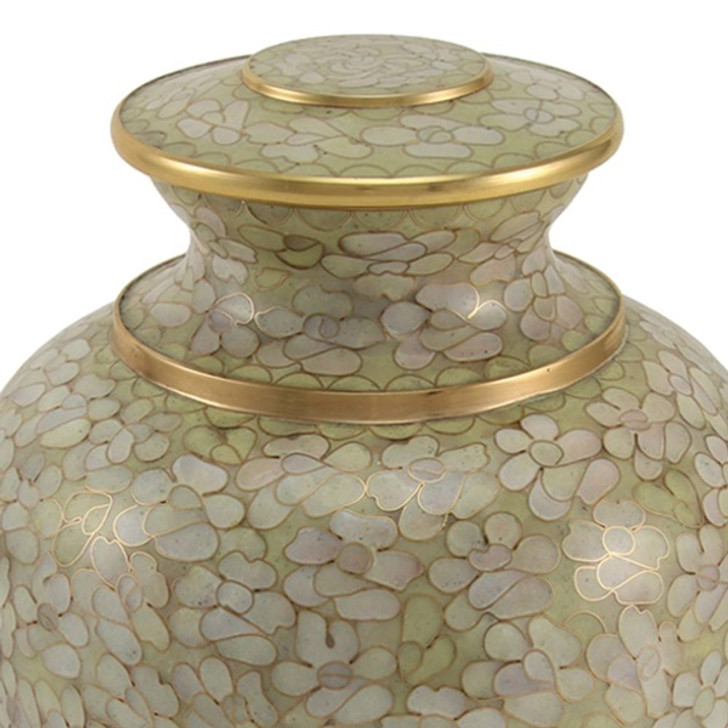 Essence Opal Cloisonne Brass Cremation Urn