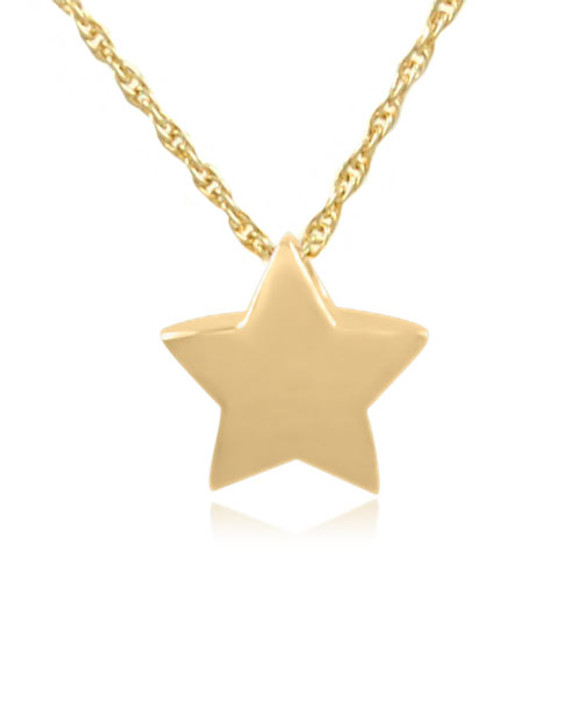 Essential Star Gold Vermeil Cremation Jewelry Pendant Necklace