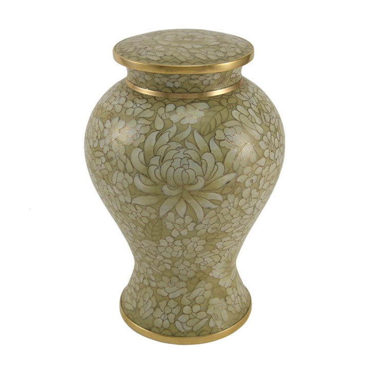 Etienne Opal Cloisonne Brass Cremation Urn