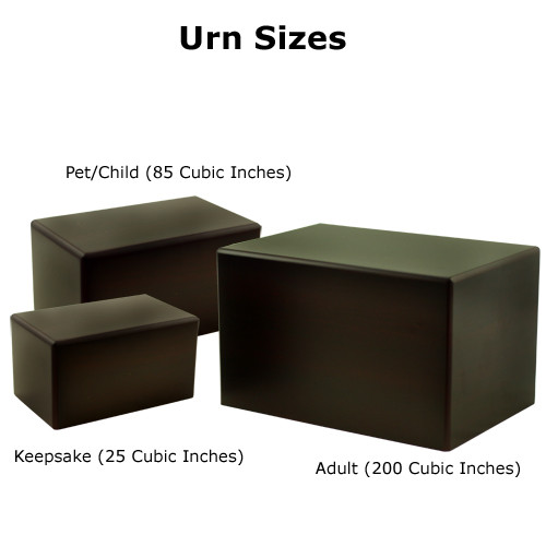 Ex-Small Cherry Finish MDF Wood Cremation Urn