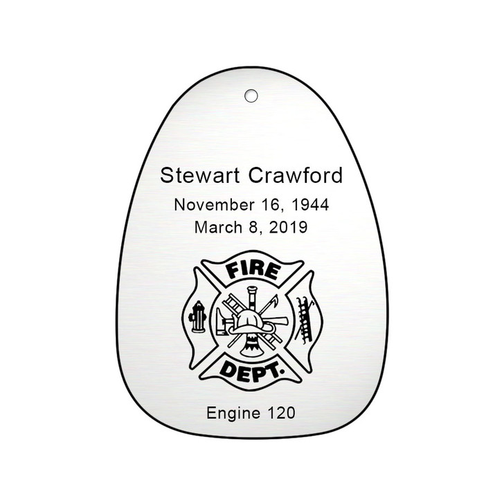 Fire Fighter Memorial Wind Chime Cremation Urn with Engraving