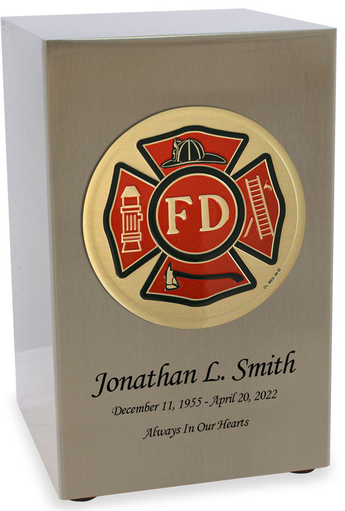 Firefighter Pewter Finish Beaumont Cremation Urn