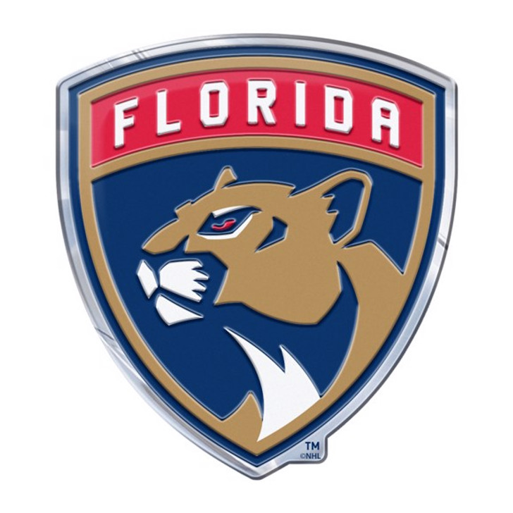 Florida Panthers Aluminum Embossed Hockey Logo Emblem