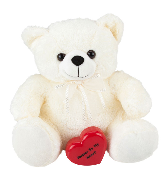 White Huggable Memory Teddy Bear Urn