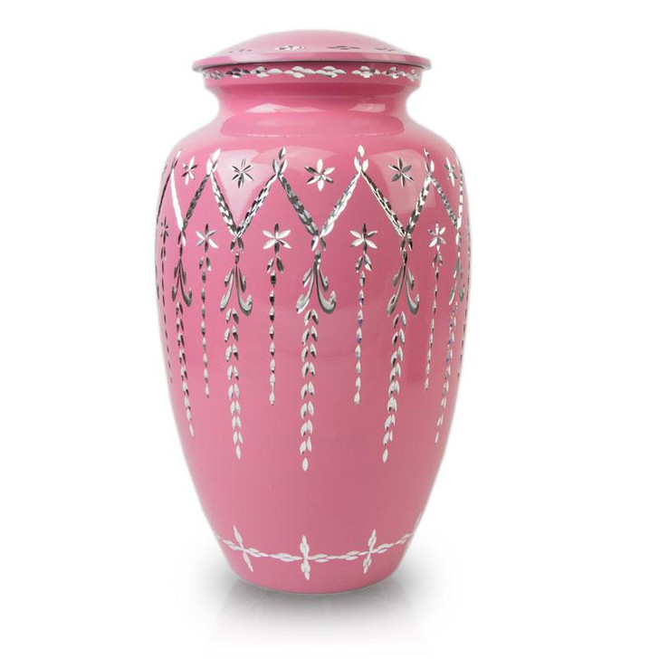 Pink Garland Drop Cremation Urn