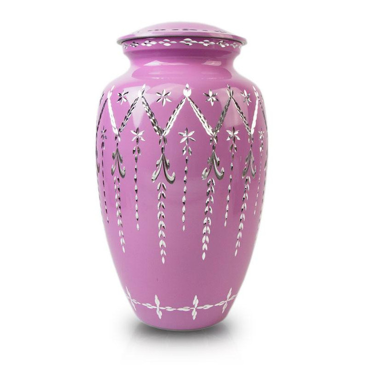 Purple Garland Drop Cremation Urn