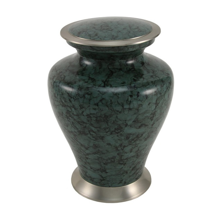 Glenwood Gray Marble Brass Cremation Urn