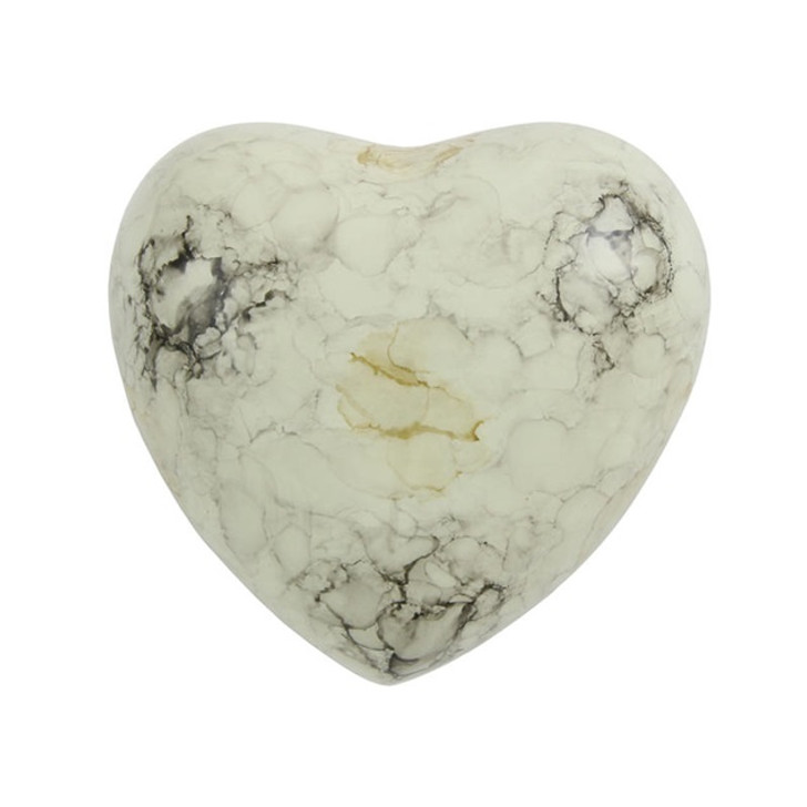 Glenwood White Marble Heart Brass Keepsake Cremation Urn