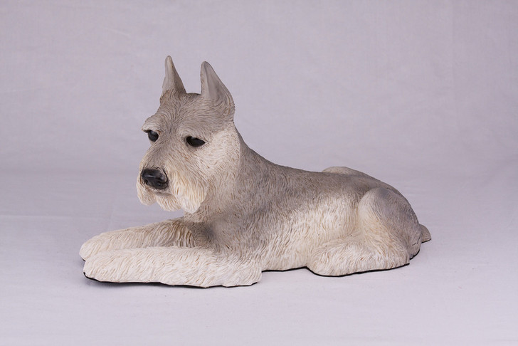 Gray Schnauzer Hollow Figurine Urn - 2775
