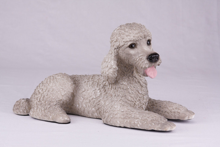 Gray Standard Poodle Hollow Figurine Urn - 2766