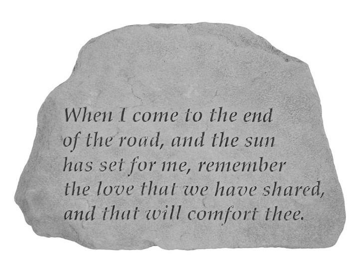 Great Thoughts - When I Come - Memorial Garden Stone